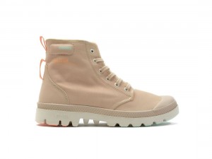 Beige Brown Women Palladium Pampa Lite+ Hi Boots | US-WY0985714