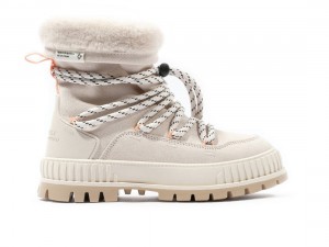 Beige Women Palladium Pallashock Hiver Winter Boots | US-BM6824013