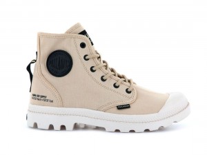 Beige Women Palladium Pampa Hi Htg Supply Boots | US-GR0521479