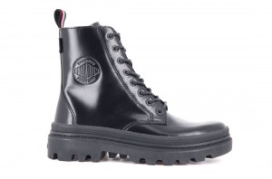 Black Kids' Palladium Pallatrooper Off-1 Boots | US-RB8264957