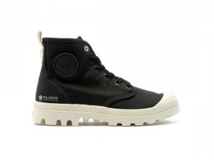 Black Kids' Palladium Pampa Hi Zip Organic Boots | US-SM8695347