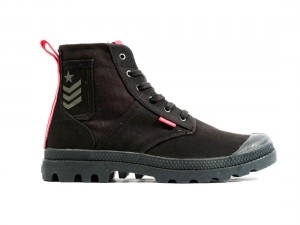 Black Men Palladium Pampa Hi Army Boots | US-UB8413970