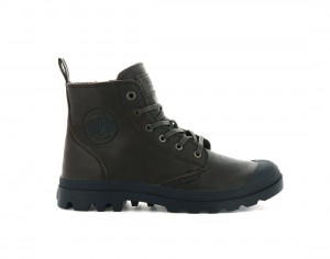 Black Men Palladium Pampa Hi Zip Lth Ess Boots | US-BS2971503