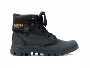 Black Women Palladium Baggy Coated Boots | US-VU5890613