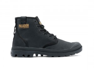 Black Women Palladium Pampa Hi Coated Boots | US-DE5634201