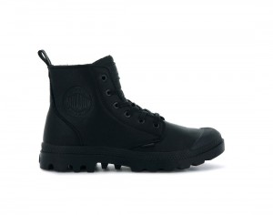 Black Women Palladium Pampa Hi Zip Lth Ess Boots | US-TB7521369