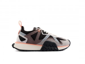 Black / Dark Brown / Grey Women Palladium Troop Runner Outcity Sneakers | US-QY0978216