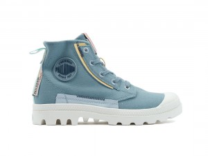 Blue Women Palladium Pampa Underlayer Boots | US-OZ5467389