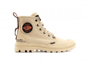 Brown Kids' Palladium Pampa Hi Supply Rs Boots | US-GU5876029