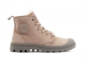 Brown Men Palladium Pampa Hi Zip Wl Winter Boots | US-SY4935067