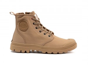 Brown Men Palladium Pampa Lite+ Hi Paris Boots | US-OW3075814