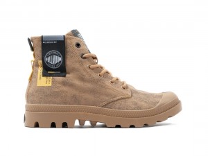 Brown Men Palladium Pampa Surplus Boots | US-OJ4187265