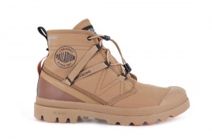 Brown Men Palladium Pampa Travel Lite+ Waterproof Boots | US-VH1258743