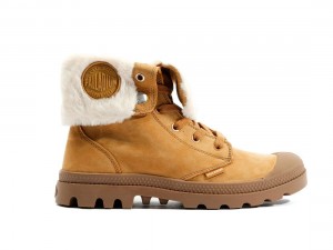 Brown Women Palladium Baggy Nubuck Wl Winter Boots | US-EP5760389