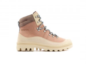 Brown / Cream Women Palladium Pallabrousse Hkr Wp+ Boots | US-JB2316970