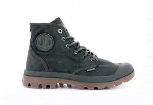 Dark Brown Women Palladium Pampa Hi Wax Boots | US-VL4913625