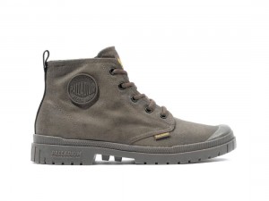 Dark Brown Women Palladium Pampa Sp20 Hi Wax Boots | US-PF8635210