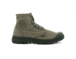 Dark Green Men Palladium Pampa Hi Boots | US-SP8653149