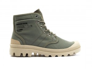 Dark Green Women Palladium Pallabrousse Workwear Boots | US-YN4071386