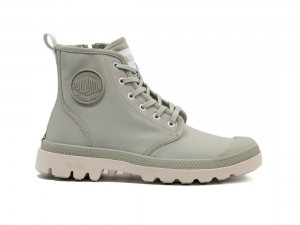 Green Women Palladium Pampa Lite+ Hi Paris Boots | US-KG2516730