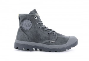 Grey Blue Men Palladium Pampa Hi Wax Boots | US-LU9402817