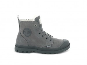 Grey Women Palladium Pampa Hi Zip Wl Winter Boots | US-CV6193207