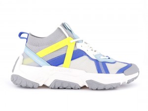 Grey / White / Blue Men Palladium Off grid Lo Adventure Sneakers | US-ET0726435