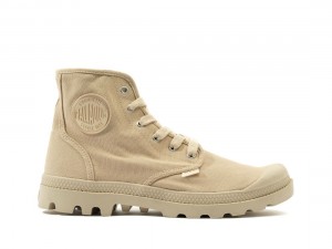 Khaki Men Palladium Pampa Hi Boots | US-ID2947316