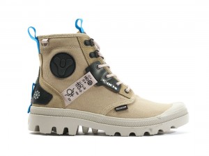 Khaki Men Palladium Pampa X Destiny Boots | US-KT4198675