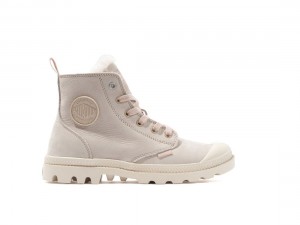 Khaki Women Palladium Pampa Hi Zip Wl Winter Boots | US-LT5706983