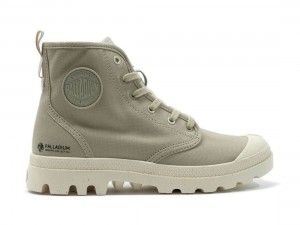 Light Green Women Palladium Pampa Hi Zip Organic Boots | US-FI0963785