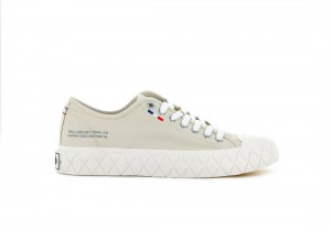 Light Khaki Women Palladium Palla Ace Canvas Sneakers | US-TW5910368