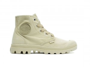 Light Khaki Women Palladium Pampa Hi Boots | US-DJ6134975