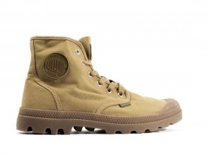 Olive Men Palladium Pampa Hi Boots | US-QW4731582