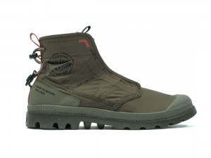 Olive Men Palladium Pampa Travel Lite Rs Boots | US-LZ6492308