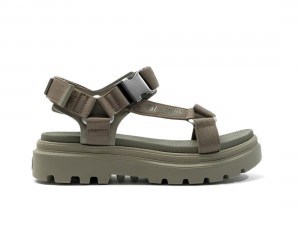 Olive Women Palladium Pallacruise Strap Sandals | US-CB4261305