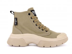 Olive Women Palladium Pallawave Boots | US-CE4513092