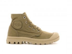 Olive Women Palladium Pampa Hi Boots | US-YT3072561