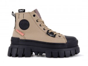 Olive / Black Women Palladium Revolt Hi Tx Boots | US-VY4609381