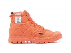 Orange Kids' Palladium Pampa Re-quilted Boots | US-GV2951467