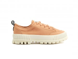 Orange Women Palladium Pallashock Lo Organic 2 Sneakers | US-WU2408365