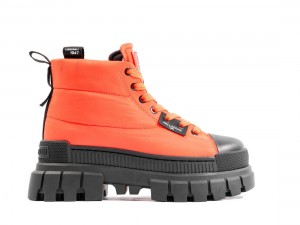 Orange / Balck Women Palladium Revolt Overcush Winter Boots | US-DX3751804