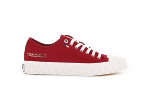 Red Kids' Palladium Palla Ace Canvas Sneakers | US-LS2369174