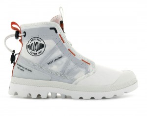 White Kids' Palladium Pampa Travel Lite Boots | US-EG8156039