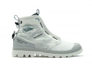 White Kids' Palladium Pampa Travel Lite Rs Boots | US-WM7251943