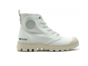 White Men Palladium Pampa Hi Zip Organic Boots | US-EF2708935