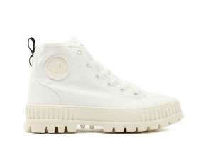 White Women Palladium Pallashock Organic 2 Sneakers | US-ML2380596