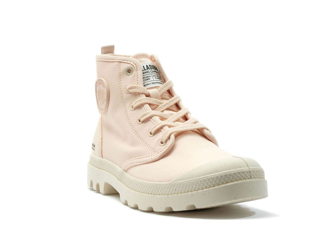 Beige Kids' Palladium Pampa Hi Zip Organic Boots | US-OH8724013