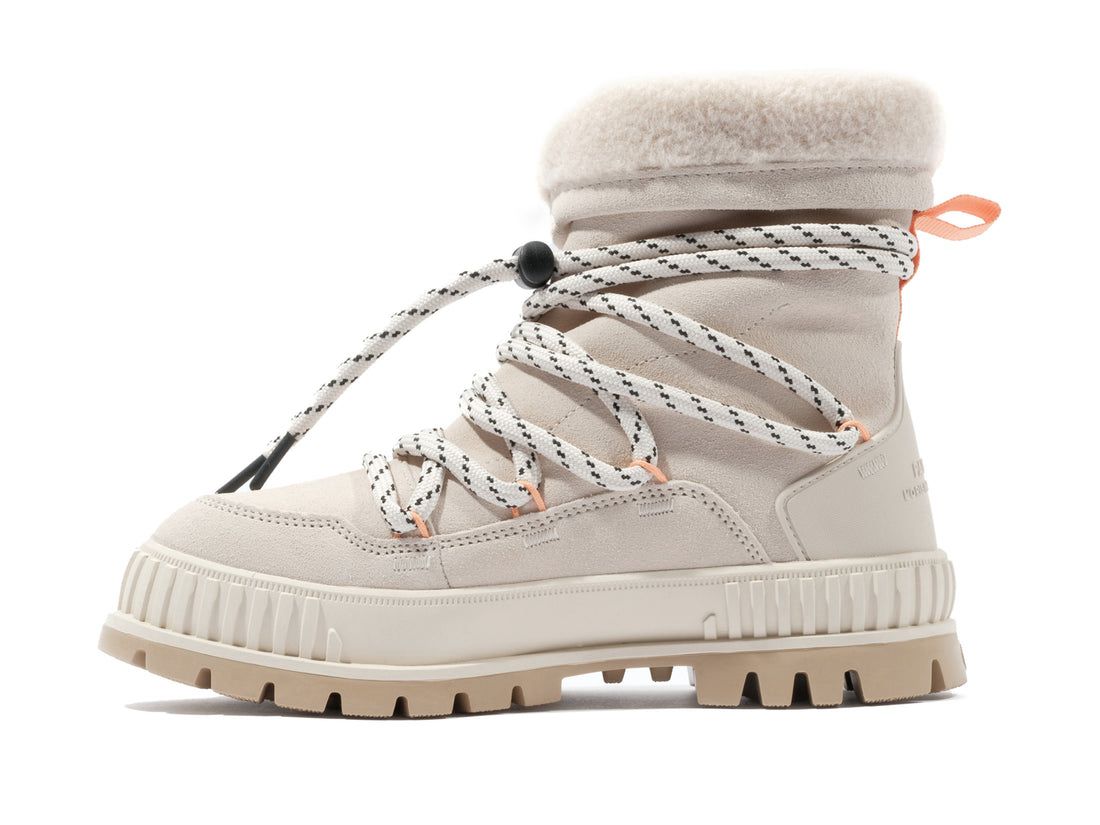 Beige Women Palladium Pallashock Hiver Winter Boots | US-BM6824013