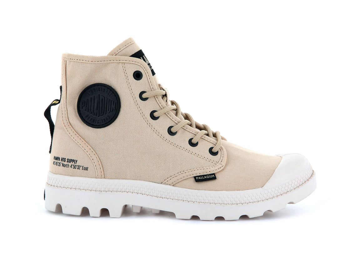 Beige Women Palladium Pampa Hi Htg Supply Boots | US-GR0521479